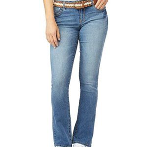 WallFlower Women's/Juniors Belted Low-Rise Legendary Slim Bootcut Jeans